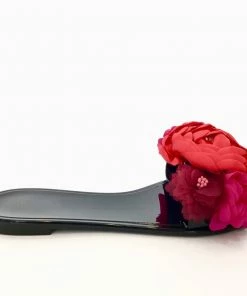 Fabulous Shoes Red Jelly Flower Sandals