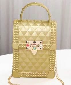 Fabulous Shoes Gold Jelly Handbag HANDBAGS