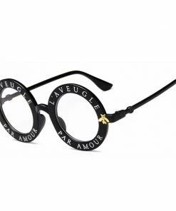 Fabulous Shoes White Retro Circle Sunglasses