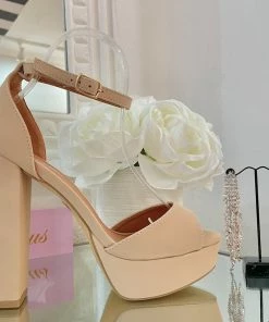 Fabulous Shoes Classic Platform Nude Heels