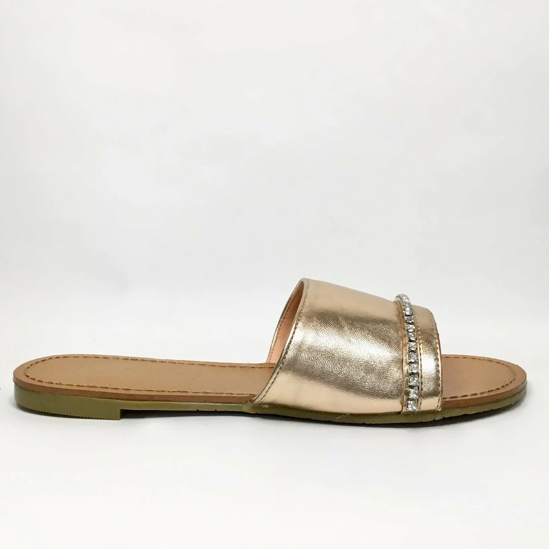 Fabulous Shoes Rhinestone Rose- Gold Sandals 2 Fabulous Shoes Rhinestone Rose- Gold Sandals