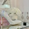 Fabulous Shoes Silver Pu Belle Heels