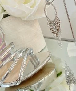 Fabulous Shoes Angelina Classic Silver Heels