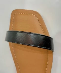 Fabulous Shoes Black Scarf Tie Flats