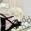 Fabulous Shoes Black Suede Prado Heels