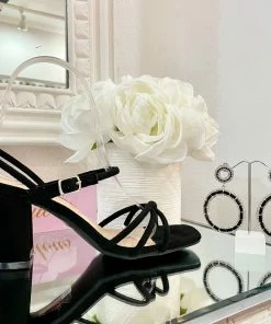 Fabulous Shoes Black Suede Prado Heels