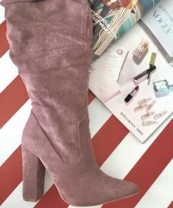 Fabulous Shoes Long Dusty Rose Boots