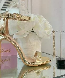 Fabulous Shoes Gold Jessica Heels