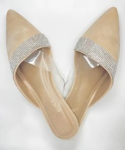 Fabulous Shoes Nude Pointed Toe Flats