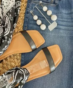 Fabulous Shoes Black Scarf Tie Flats