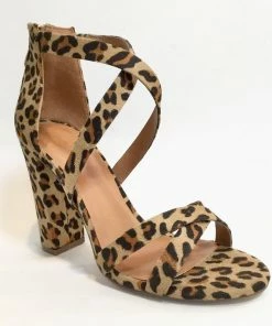 Fabulous Shoes Leopard Cross-over Heels