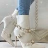 Fabulous Shoes White & Gold Boots