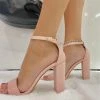 Fabulous Shoes Blush Suede Heels