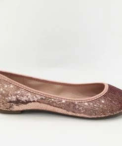 Fabulous Shoes Sparkly Rose Gold Ballerinas