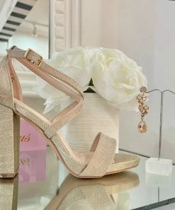 Fabulous Shoes Chelsea Champagne Shimmer Heels