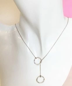 Fabulous Shoes ACCESORIES AND JEWELRY Silver Double Circle Necklace