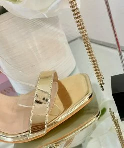 Fabulous Shoes Gold Jessica Heels