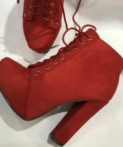Fabulous Shoes BOOTS Red Street Style Bootie