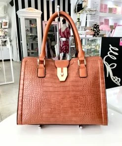 Fabulous Shoes HANDBAGS Brown Leather Handbag