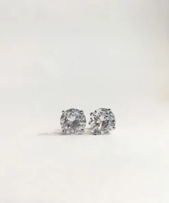 Fabulous Shoes Silver Diamond Earrings