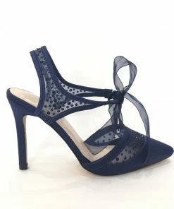 Fabulous Shoes Navy Blue Bride Heels