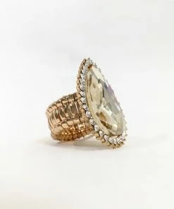 Fabulous Shoes Oval Crystal Ring