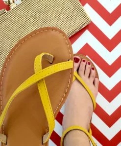 Fabulous Shoes Yellow Casual Sandals